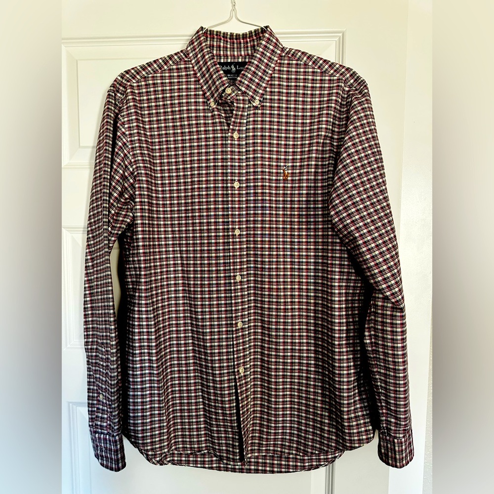 Ralph Lauren Plaid Long Sleeve Polo Button-Down